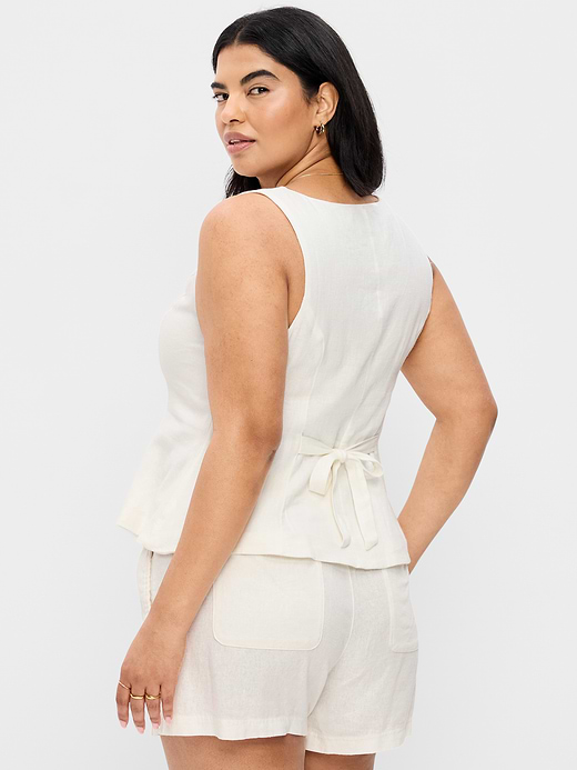 Old Navy Button-Down Linen Blend Top — photo 7