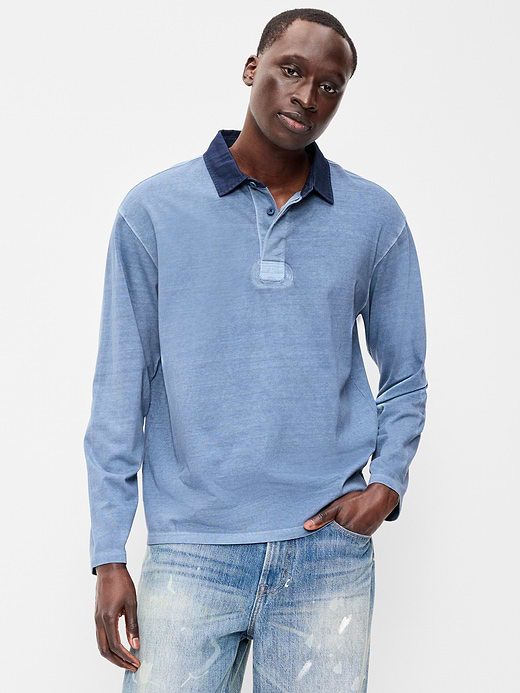 Old Navy Long-Sleeve Rugby Polo — photo 1