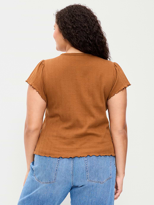 Old Navy Lettuce-Edge Pointelle Top — photo 9