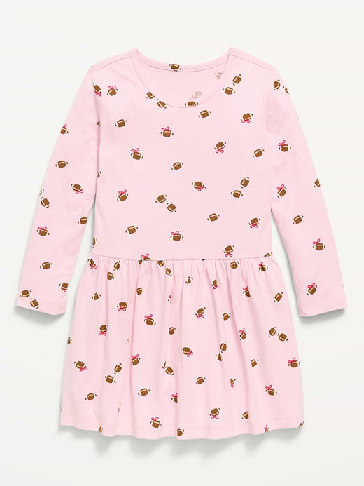 Old Navy Printed Long-Sleeve Drop-Waist Dress for Toddler Girls — photo 1