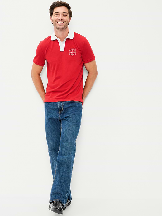 Old Navy Classic Fit Pique Graphic Polo — photo 4