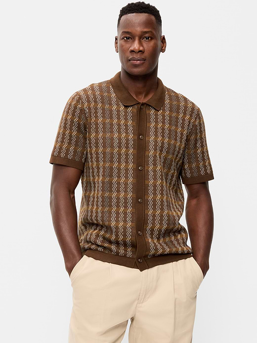 Old Navy Short-Sleeve Sweater Shirt — photo 1