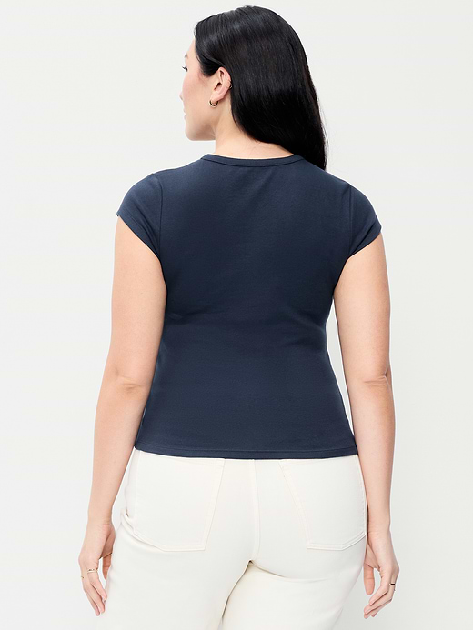 Old Navy Snug High V-Neck T-Shirt — photo 8