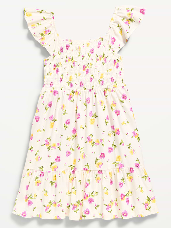 Old Navy Printed Smocked Fit and Flare Dress for Girls — photo 4