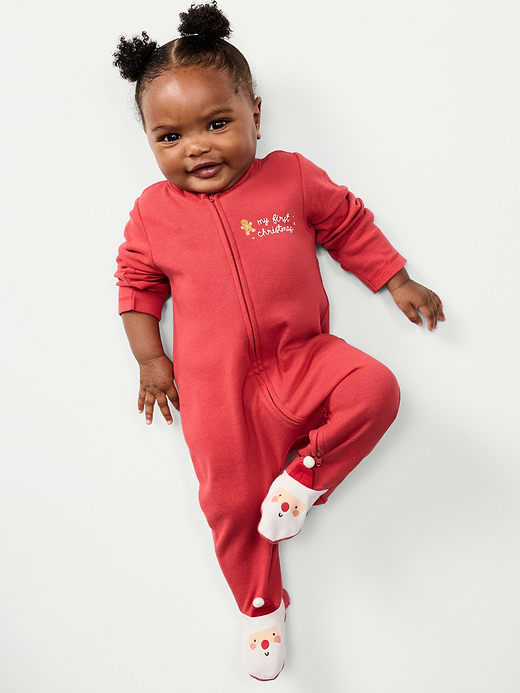 Old Navy 2-Way-Zip Sleep & Play Footed One-Piece for Baby — photo 1