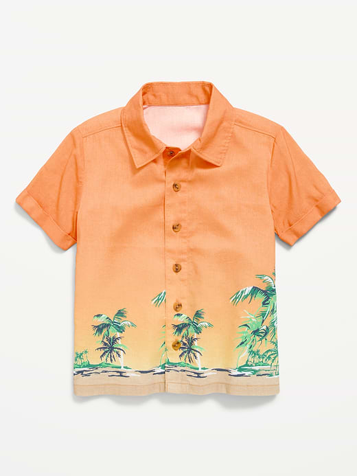 Old Navy Short-Sleeve Striped Utility Shirt for Toddler Boys — photo 1