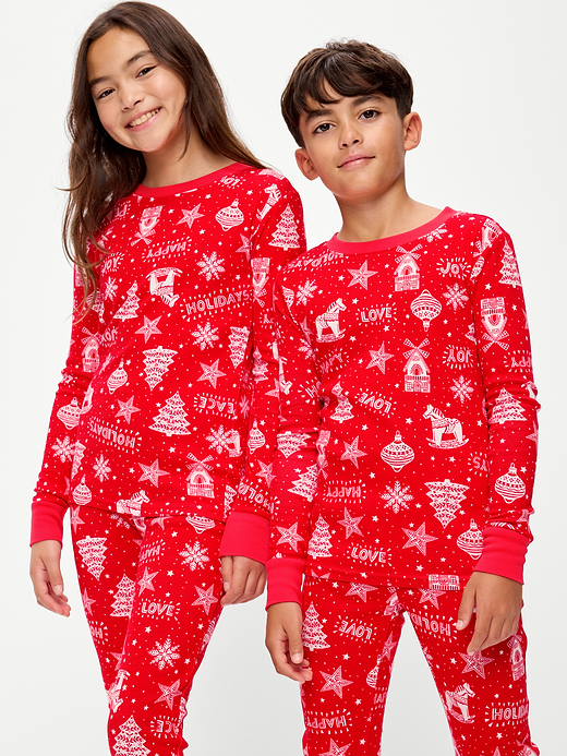 Old Navy Gender-Neutral Printed Snug-Fit Pajama Set for Kids — photo 1