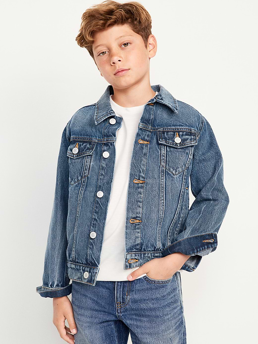 Old Navy Non-Stretch Jean Trucker Jacket for Boys — photo 1