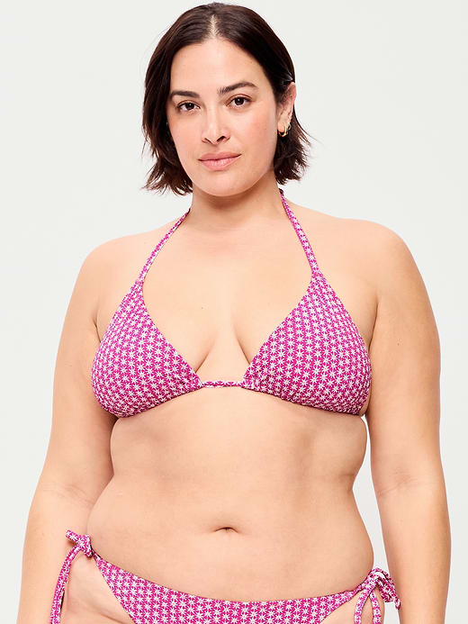 Old Navy Pique Triangle String Bikini Swim Top — photo 7