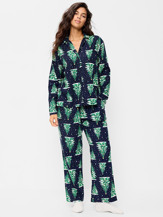 Old Navy Printed Flannel Pajama Pant Set for Women — photo 6