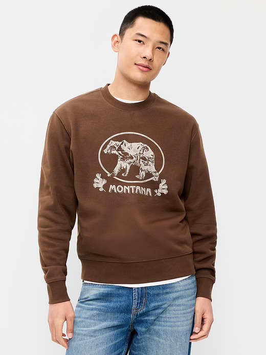 Old Navy Oversized Graphic Crew-Neck Sweatshirt — photo 1