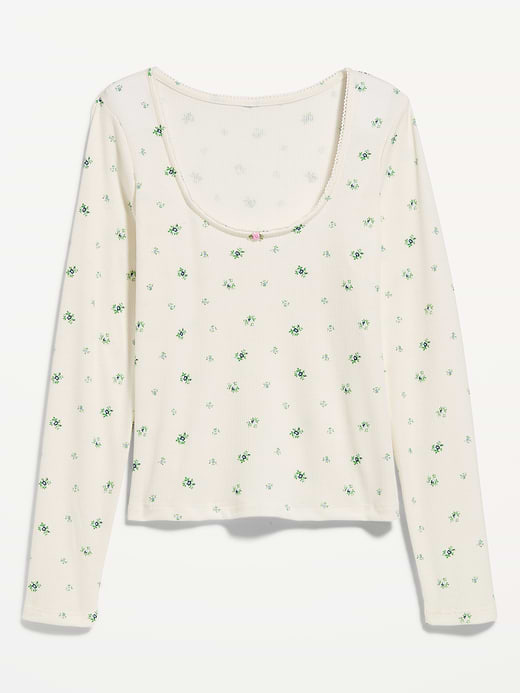 Old Navy Waffle-Textured Long-Sleeve Pajama Top — photo 6