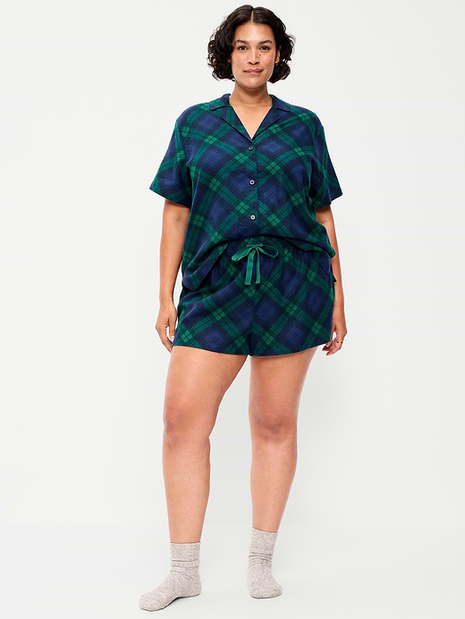 Old Navy Flannel Pajama Short Set for Women — photo 7