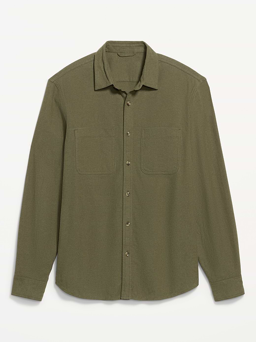 Old Navy Relaxed Long-Sleeve Flannel Pocket Shirt — photo 5