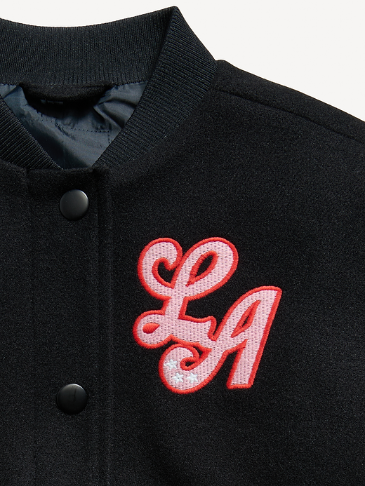 Old Navy Letterman Bomber Jacket for Girls — photo 3