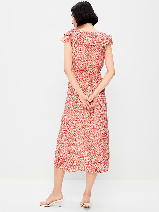 Old Navy Ruffle-Sleeve Fit & Flare Midi Dress — photo 3