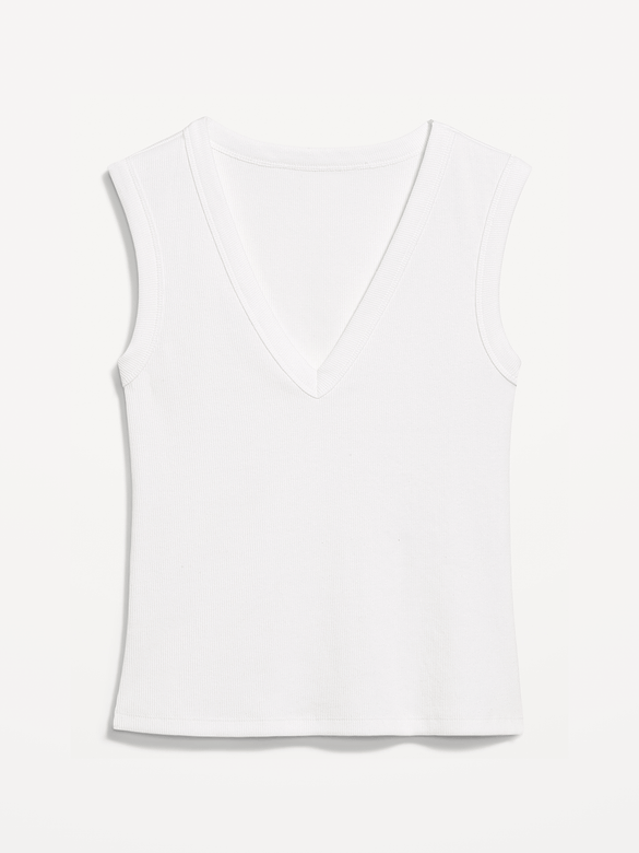 Old Navy Snug Crop V-Neck Ribbed Tank Top — photo 5