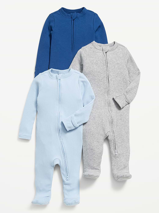 Old Navy 2-Way-Zip Sleep & Play Footed One-Piece 3-Pack for Baby — photo 1