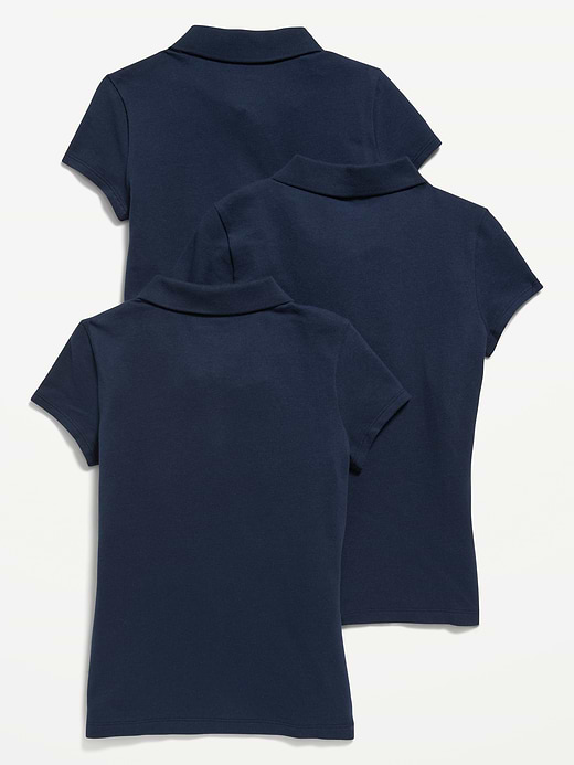 Old Navy Uniform Pique Polo Shirt 3-Pack for Girls — photo 3