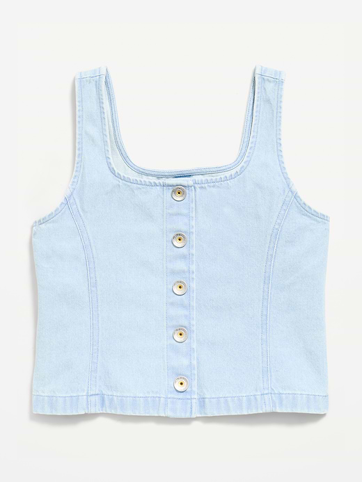 Old Navy Button-Front Denim Tank Top for Girls — photo 3