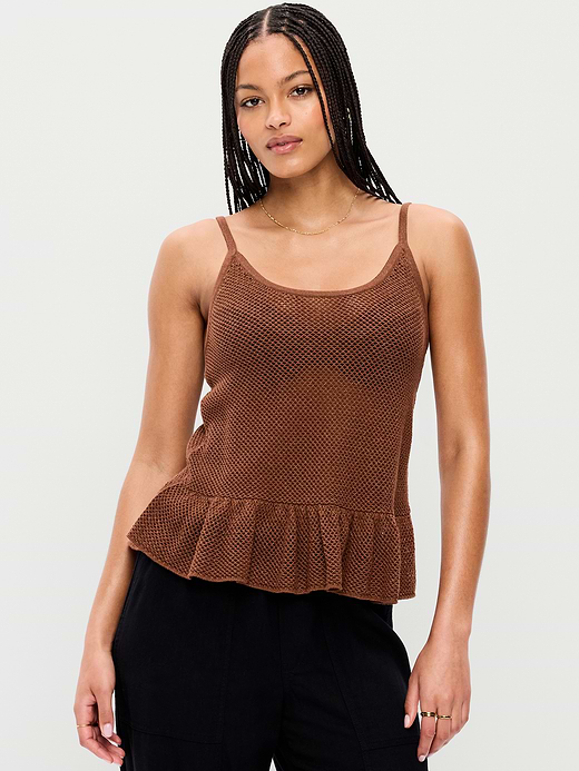 Old Navy Metallic Peplum Tank Top — photo 1