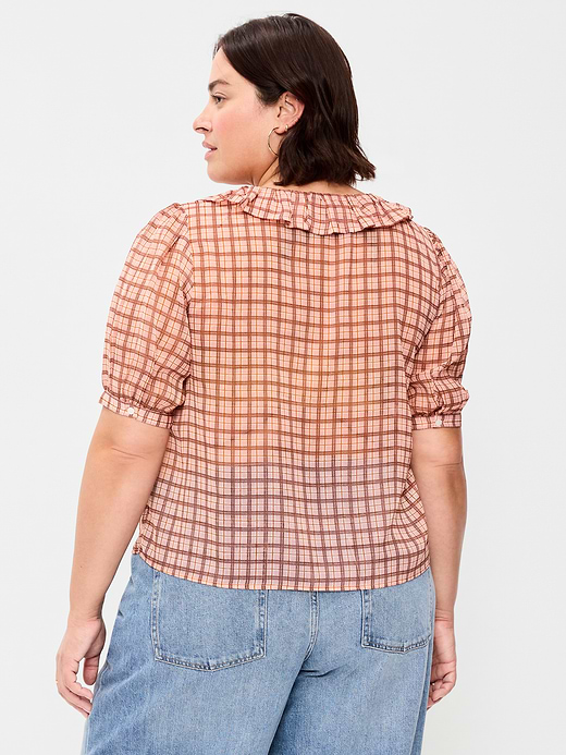 Old Navy Ruffle Collar Tie-Front Top — photo 9