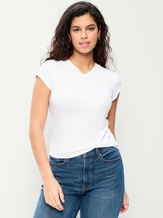 Old Navy Snug High V-Neck T-Shirt — photo 5