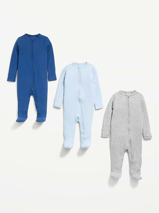 Old Navy 2-Way-Zip Sleep & Play Footed One-Piece 3-Pack for Baby — photo 4