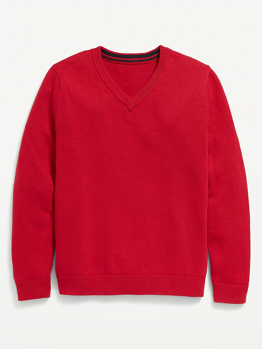 Old Navy School Uniform Solid V-Neck Sweater for Boys — photo 4