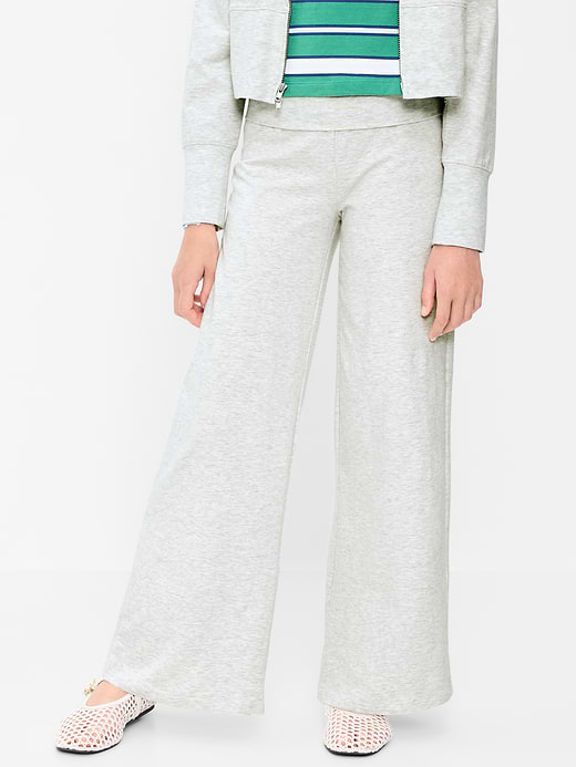 Old Navy Foldover Jersey Knit Wide-Leg Pants for Girls — photo 1