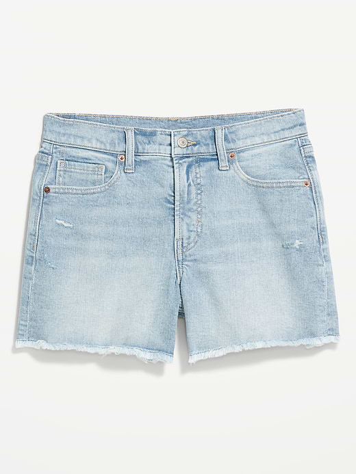Old Navy Curvy High-Waisted OG Jean Cut-Off Shorts -- 4-inch inseam — photo 5