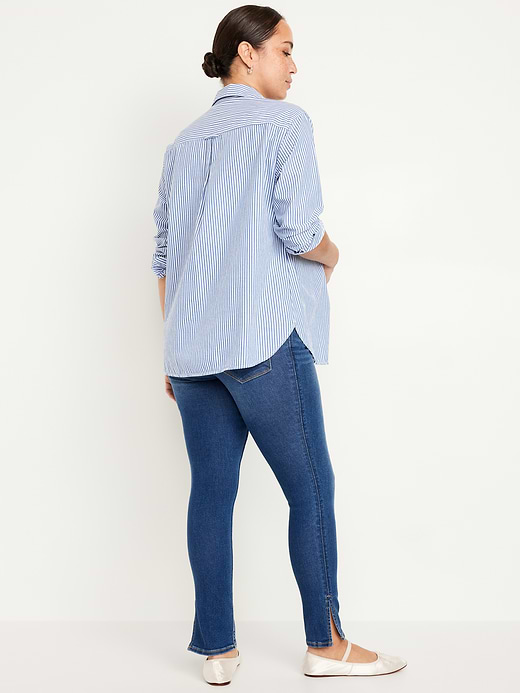 Old Navy Maternity Rollover-Panel 360° Stretch Super-Skinny Jeans — photo 4