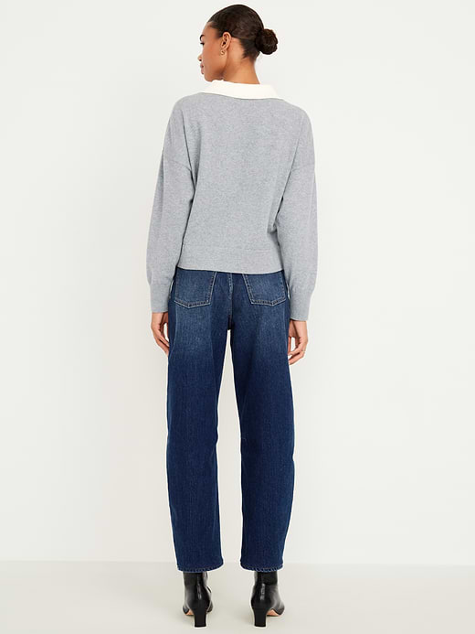 Old Navy High-Waisted Wow Barrel-Leg Ankle Jeans — photo 4