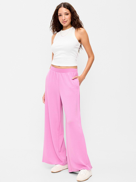 Old Navy High-Waisted Bounce Lite Drapey Wide-Leg Pleated Pants — photo 1