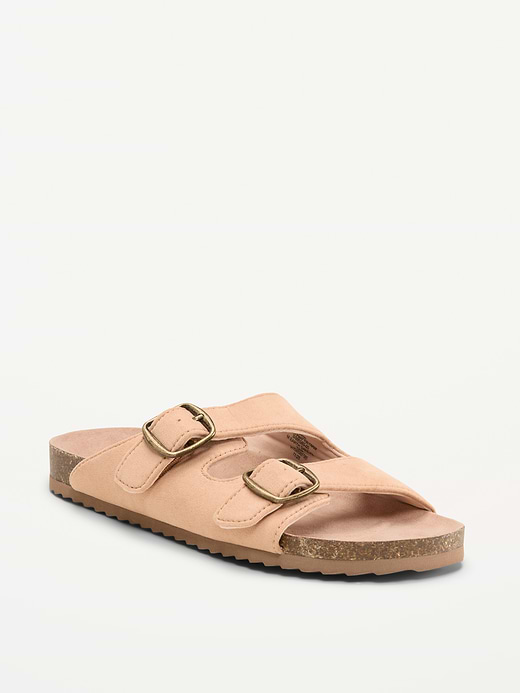 Old Navy Faux-Suede Double-Strap Slide Sandals for Girls