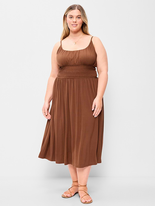 Old Navy Fit & Flare Jersey Smocked-Waist Midi Dress — photo 9