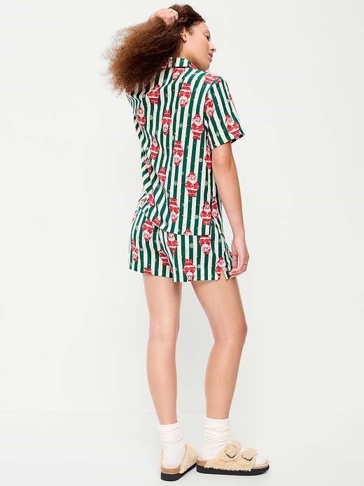 Old Navy Flannel Pajama Short Set for Women — photo 3