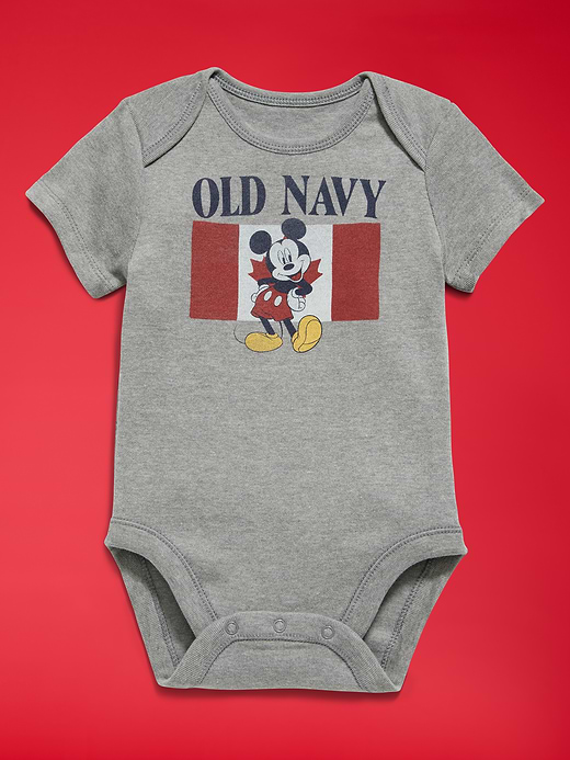 Old Navy Old Navy x Disney Mickey Mouse Short-Sleeve Unisex Graphic Bodysuit for Baby — photo 3