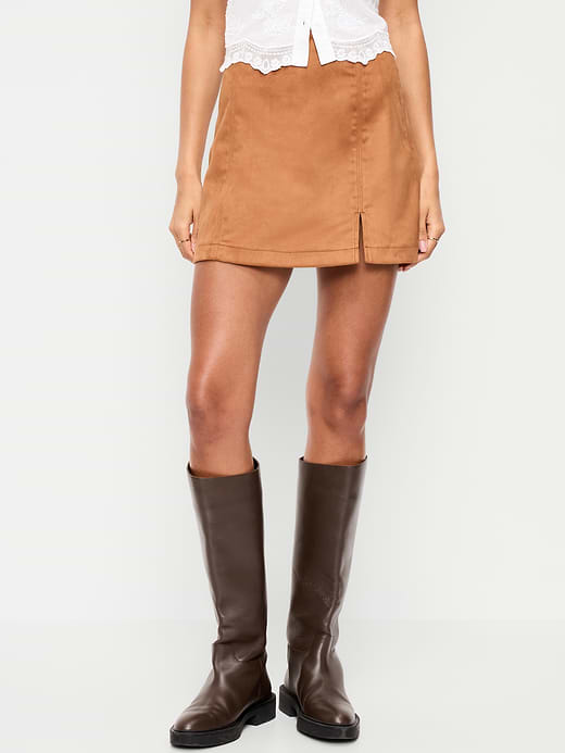 Old Navy Faux-Suede Mini Skirt — photo 3