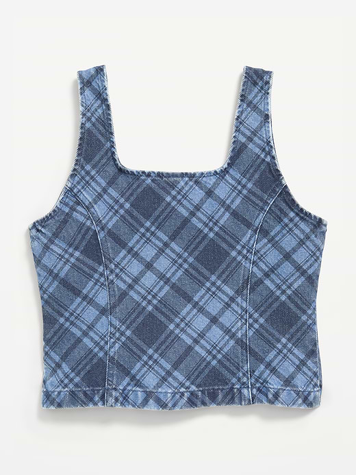 Old Navy Button-Front Denim Tank Top for Girls — photo 4