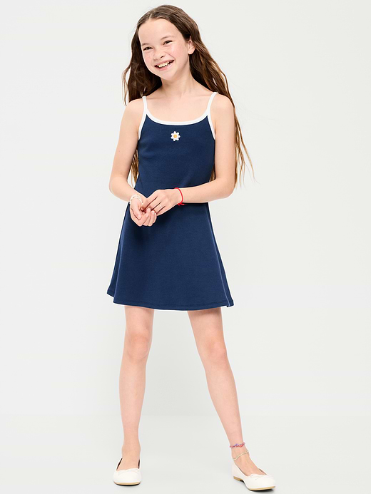 Old Navy Fitted Sleeveless Ribbed Swing Dress for Girls — photo 1
