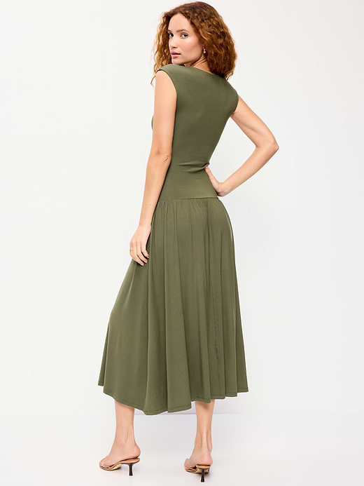 Old Navy Jersey Knit Drop-Waist Midi Dress — photo 3