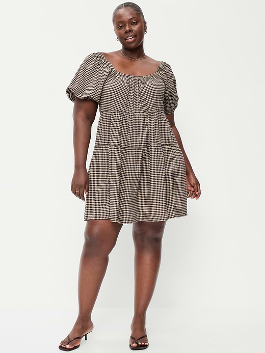 Old Navy Puff-Sleeve Smocked Mini Swing Dress — photo 9