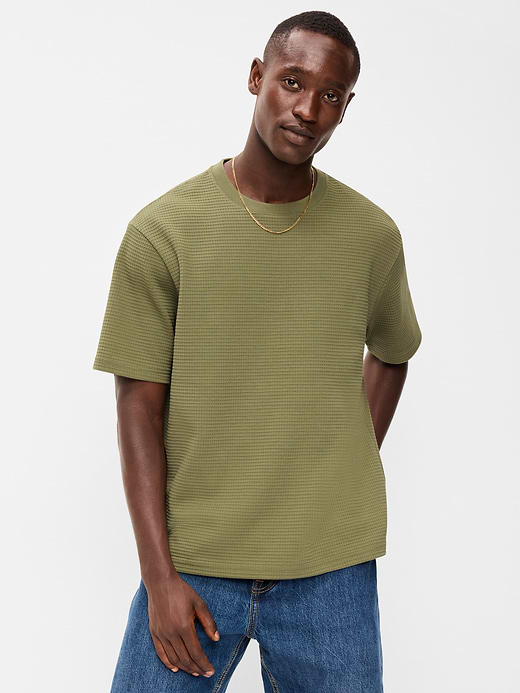 Old Navy Loose Short-Sleeve Textured Waffle T-Shirt — photo 1
