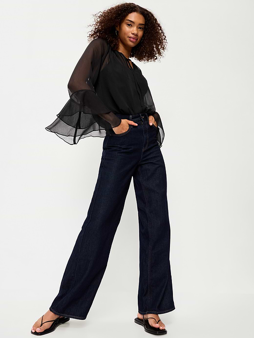 Old Navy Sheer Chiffon Bell-Sleeve Top — photo 4