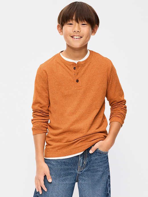 Old Navy Softest Long-Sleeve Henley T-Shirt for Boys — photo 1
