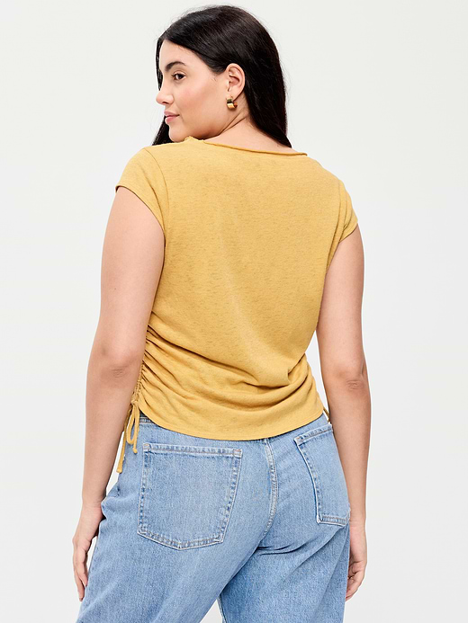 Old Navy Cap-Sleeve Shirred Side Top — photo 8