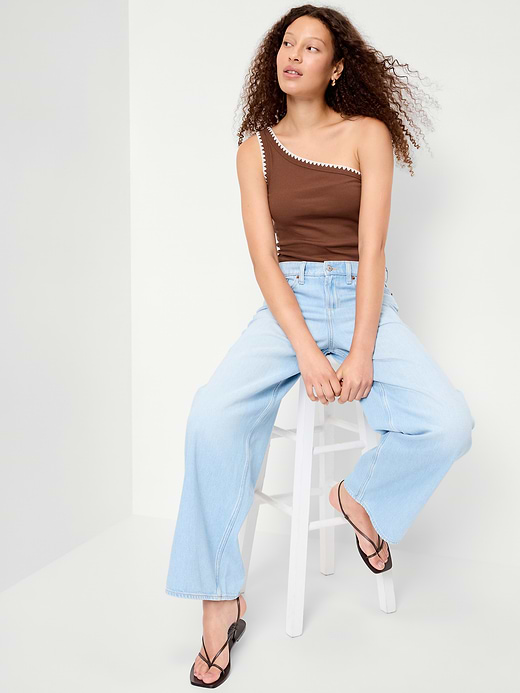 Old Navy Ribbed One-Shoulder Tank Top — photo 4