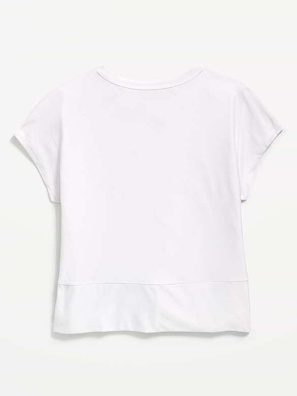 Old Navy CloudMotion Short-Sleeve Front-Knot T-Shirt for Girls — photo 5