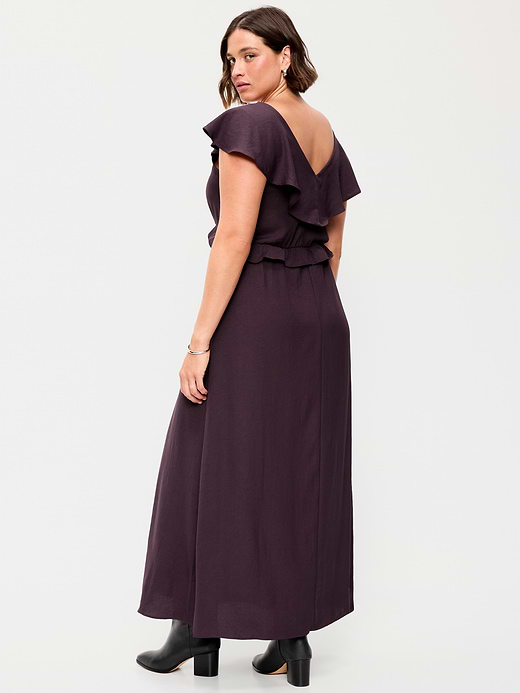 Old Navy Flutter-Sleeve Crepe Maxi Dress — photo 8